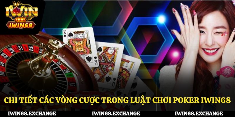 Chi tiết các vòng cược trong luật chơi Poker iWin68
